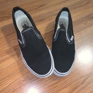 Black slide on vans